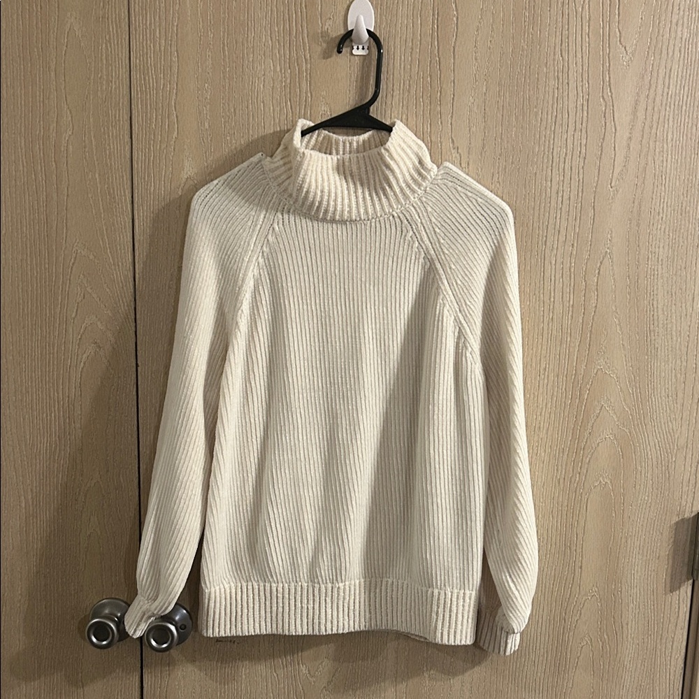 Chic Cream Turtleneck Sweater